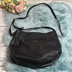 Kate Spade Michaela Chester Street Black Pebbled Leather Hobo Bag